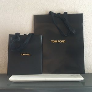 Two Tom Ford Shopping Bags 2 Black Gold Gift Bag